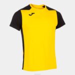 Joma 82P4R820 أصفر أسود قميص قصير الأكمام سجل الثاني رجال