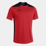 Joma 82P4R822 أحمر أسود بطولة قميص قصير الأكمام سادسا رجال