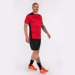Joma 82P4R822 أحمر أسود بطولة قميص قصير الأكمام سادسا رجال - Image 6