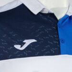 Joma 82P4R843 الأبيض الأزرق الملكي الأزرق الداكن قميص بولو بأكمام قصيرة طاقم v رجال - Image 3