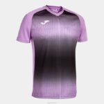 Joma 82P4R866 أسود أرجواني قميص بأكمام قصيرة النمر v رجال