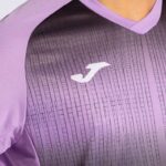 Joma 82P4R866 أسود أرجواني قميص بأكمام قصيرة النمر v رجال - Image 6