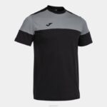 Joma 82P4R867 أسود اللون الرمادي قميص طاقم قصير الأكمام v رجال