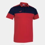 Joma 82P4R872 أحمر أزرق كحلي قميص بولو بأكمام قصيرة طاقم v رجال
