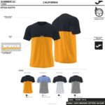 Joma 82P4R87 برتقالة سوداء قميص قصير الاكمام كاليفورنيا رجال - Image 5