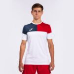 Joma 82P4R882 أبيض أحمر أزرق كحلي قميص طاقم قصير الأكمام v رجال - Image 4