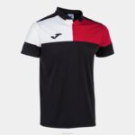 Joma 82P4R904 أسود أحمر أبيض قميص بولو بأكمام قصيرة طاقم v رجال