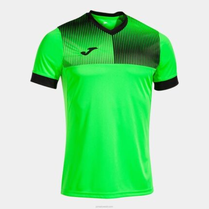 Joma 82P4R911 نيون أخضر أسود قميص بأكمام قصيرة مستعر أعظم صديق للبيئة رجال