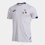 Joma 82P4R913 أبيض قميص قصير الأكمام مسابقة الاتحاد الإيطالي للتنس
