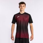 Joma 82P4R92 بورجوندي أسود قميص بأكمام قصيرة النمر v رجال - Image 5