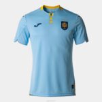 Joma 82P4R936 السماء الزرقاء قميص قصير الأكمام 2nd اختيار الزي الاسباني لكرة الصالات