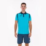 Joma 82P4R975 الفلورسنت الفيروز الأزرق الداكن بطولة قميص بولو بأكمام قصيرة v رجال - Image 2
